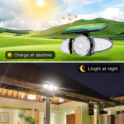 পথের জন্য তিনটি মাথা 100-400LM 38PCS LED সোলার সেন্সর ওয়াল লাইট