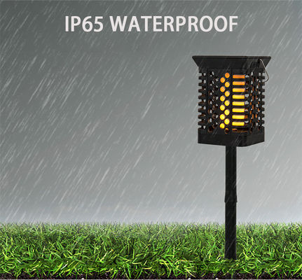 FCC আধুনিক 95lm/w ABS LED সোলার ল্যান্ডস্কেপ লাইট সোলার ফ্লিকার স্টেক লাইট