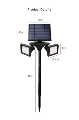 জলরোধী Ip65 600LM 40 LED সোলার গার্ডেন লাইট PIR সৌর চালিত লন লাইট