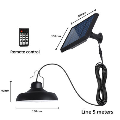 ক্যাম্পিং এর জন্য 90lm/W 2800-3200K LED সোলার শেড লাইট সোলার ইয়ার্ড ল্যাম্প দুল