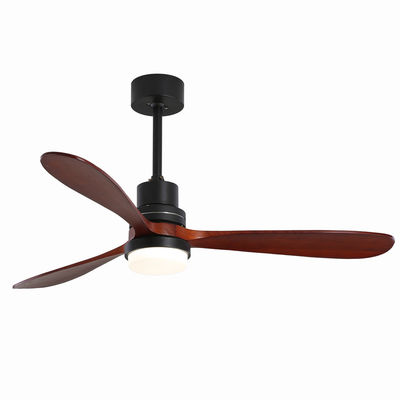 EMC হোম হোটেল 220v 1320MM কাঠ সিলিং ফ্যান লাইট তিন গতি কাস্টমাইজড
