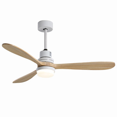 EMC হোম হোটেল 220v 1320MM কাঠ সিলিং ফ্যান লাইট তিন গতি কাস্টমাইজড