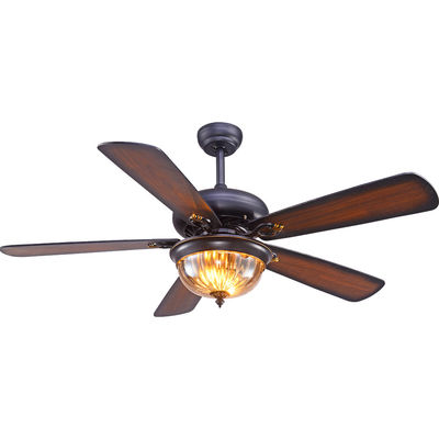 ওয়েস্টিং হাউস 52cm 110AC কালো ক্রিস্টাল সিলিং ফ্যান লাইট 5 ব্লেড 3 ল্যাম্পশেড