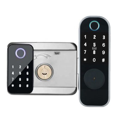 লোহার গেট সিলভার ব্ল্যাকের জন্য Ttlock Tuya APP ডাবল সাইডেড ফিঙ্গারপ্রিন্ট লক