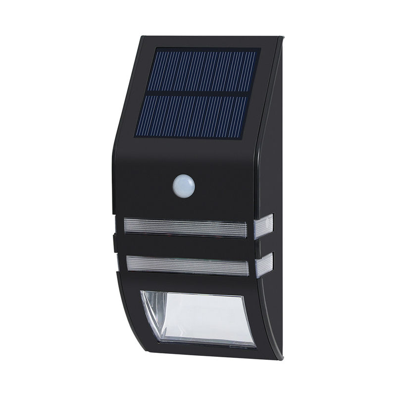 কালো 120LM LED সোলার সেন্সর ওয়াল লাইট আউটডোর 8-10 ঘন্টা কাজের সময়